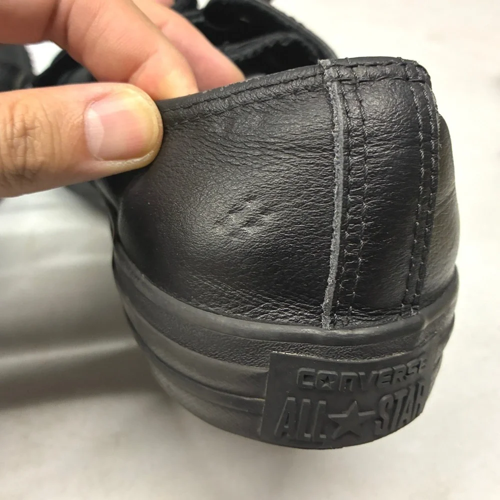 Converse Chuck Taylor All Star Low Top Shoes Mens 11 Black Leather Sneakers